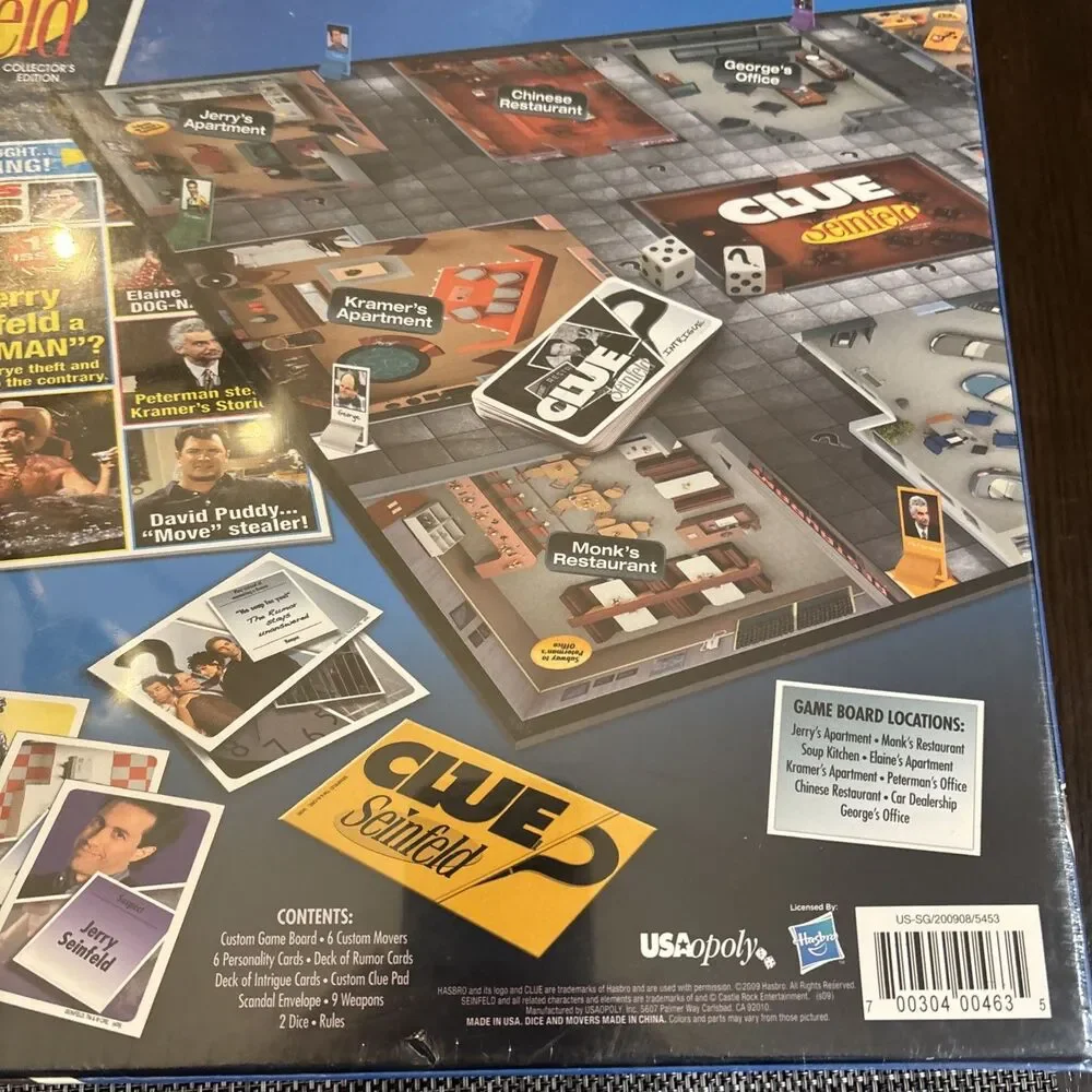 NEW CLUE Seinfeld Collector's Edition Board Game (Who Knocked Newman) New Sealed
